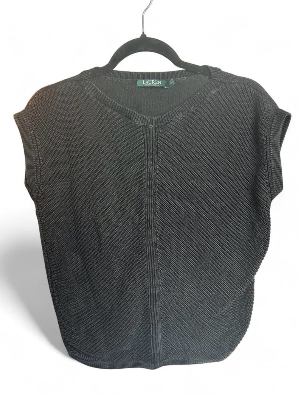 Lauren Ralph Lauren Black Knit Sleeveless Sweater